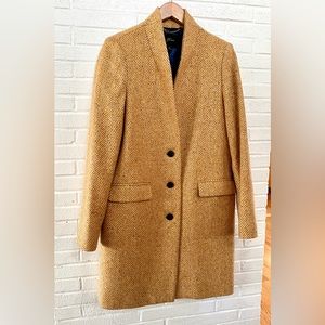 J.Crew Oversized Topcoat In English Herringbone Wool Coat